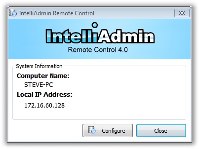 IntelliAdmin 4 about Screen