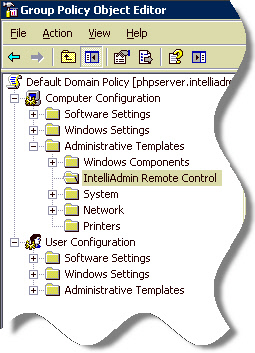 IntelliAdmin Remote Control GP Settings