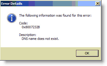 DNS Name does not exist