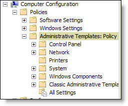 Administrative Template Remote Control