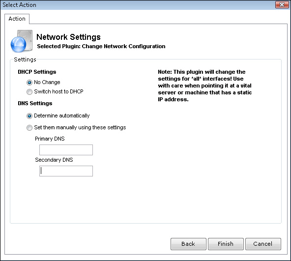 Change Network Settings
