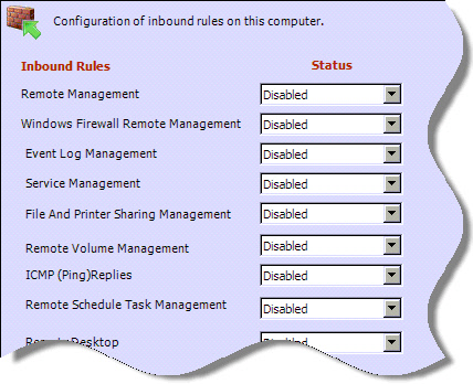 Windows 2008 Server Core Firewall Configuration