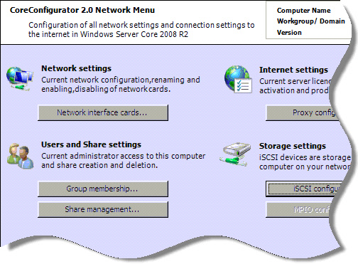 Windows 2008 Core Server Network Configuration