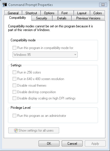 Elevated Command Prompt Disabled