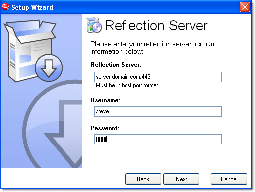 Reflection Server Wizard