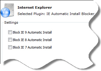 Internet Explorer Install Blocker Options