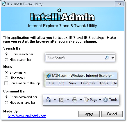 IE78 Tweak Utility