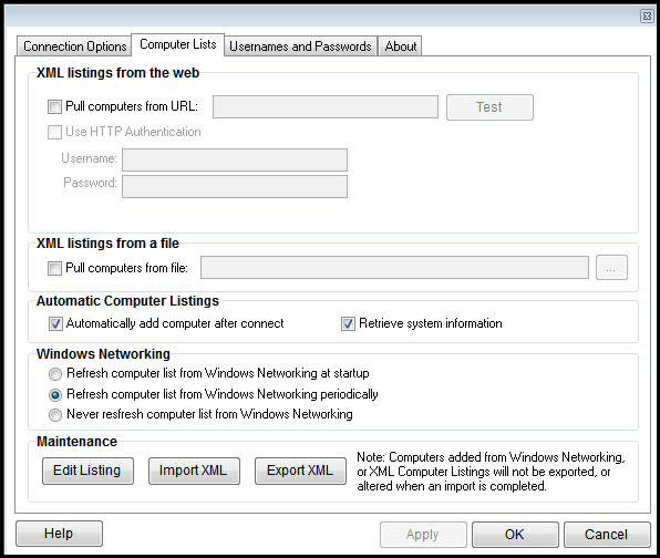 IntelliAdmin 4 Client Options