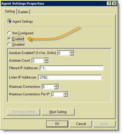 IntelliAdmin Remote Control GP Settings