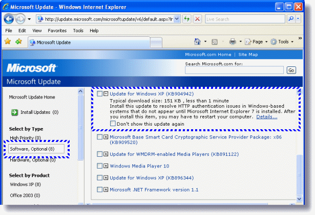 IE 7 breaks outlook hotmail integration | Remote Administration For ...