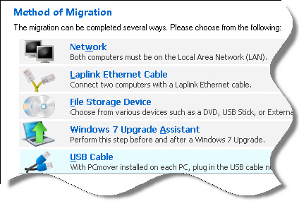 PC Mover Types
