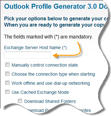 Profile Generator 3.0 Host Name Required