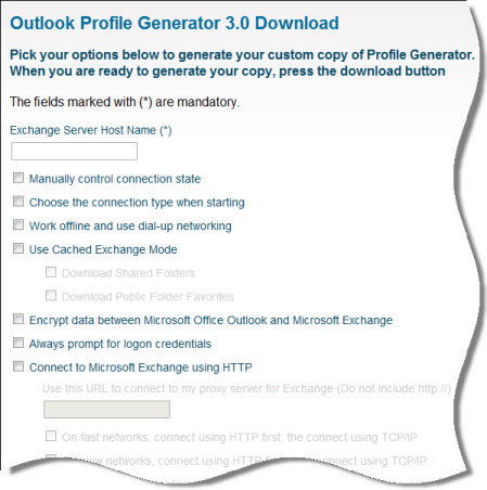 Profile Generator Settings