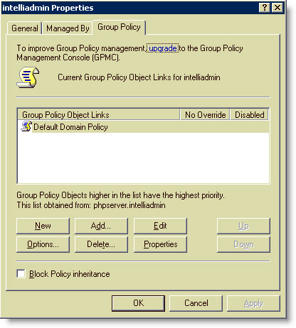 Remote Control 2003 Group Policy