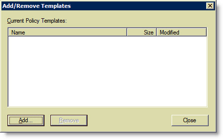 Remote Control Add Remove Templates Form