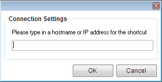 Remote Control Client Shortcut Host Name