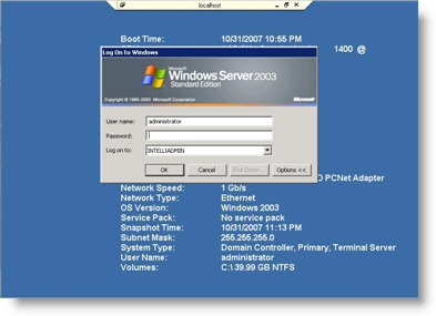 Remote Desktop Info Screen