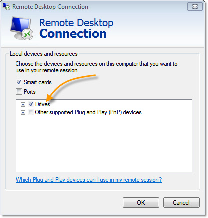 Remote Desktop Local Drives