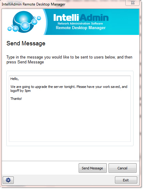 Remote Desktop Send Messages