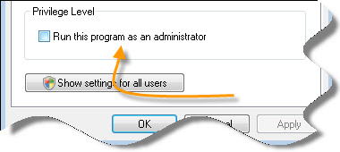 Run As Administrator Option