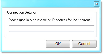 Remote Control Client Shortcut Host Name