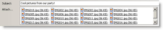 Too many attachment in outlook