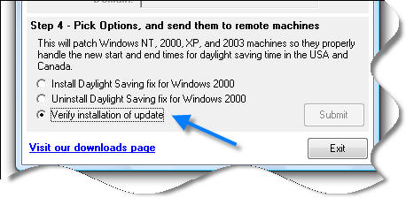 Verify Daylight Saving Patch