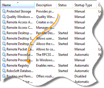 Windows 7 Remote Registry