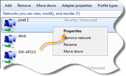 Wireless Network Properties