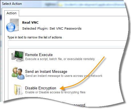 Network Administrator Disable Encryption