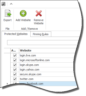 EMET Certificate Pinning Config