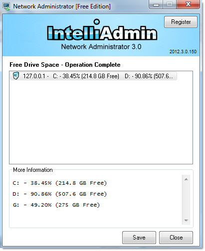 Network Administrator Free Space