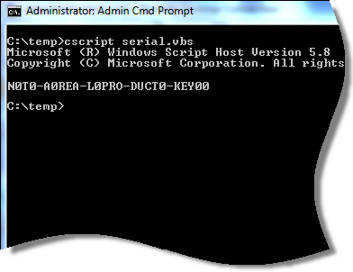 Andesbjergene Bugt kobling Get your Windows product key from a script | Remote Administration For  Windows
