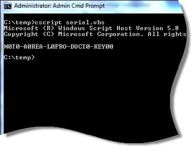 Vbs Get Serial Number