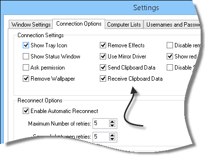 Remote Control Clipboard Control