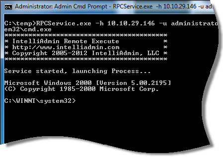 Windows 2000 Remote Process