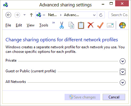 Windows 8 Admin Share Settings