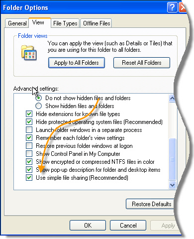 XP Simple File Sharing