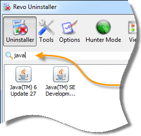 Revo Uninstaller Search